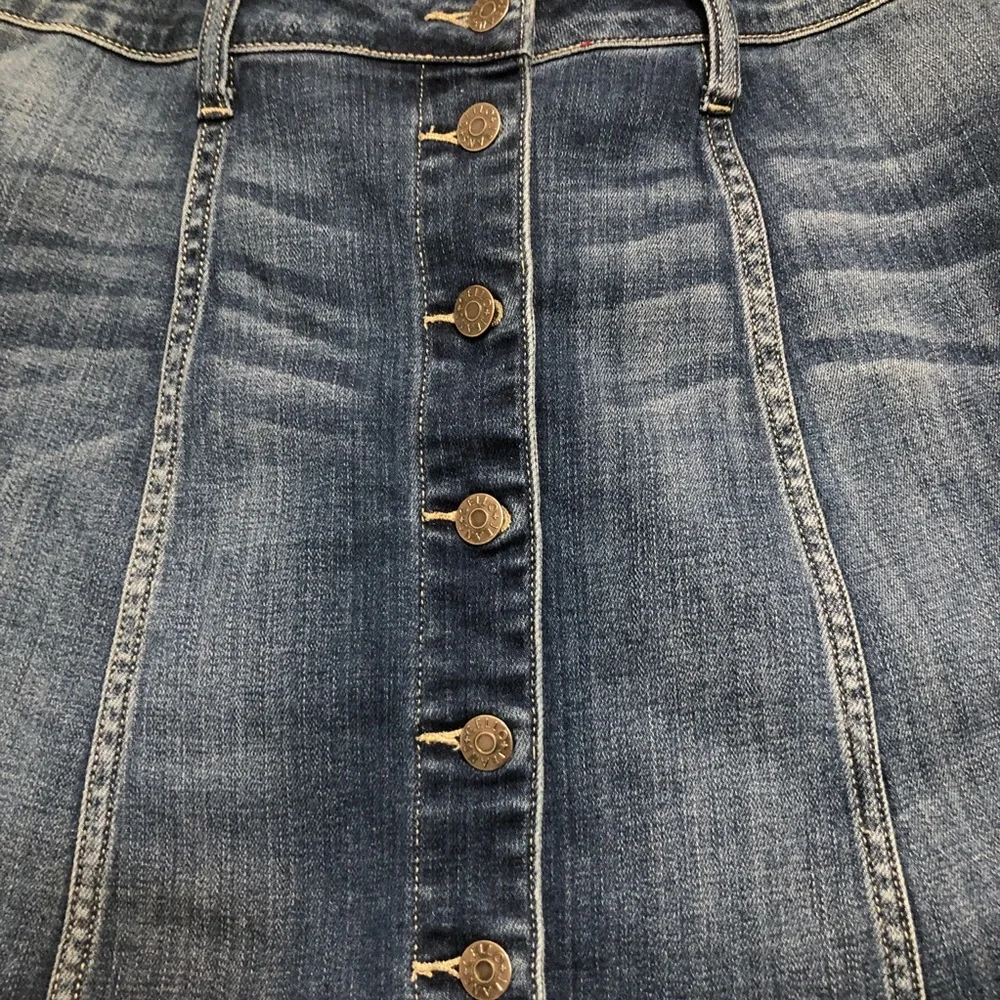 Cello  Denim Jeans Button Front Skirt - Picture 3 of 7